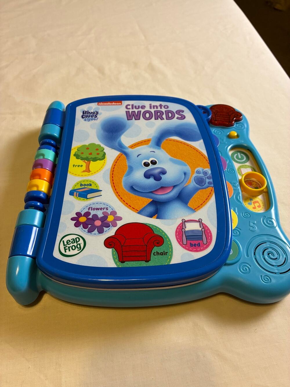LeapFrog Blue's Clues & You Clue Into Words Interactive Learning Book Test Works